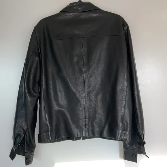agnes b homme 90s leather jacket